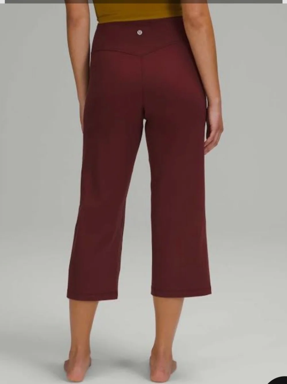 lululemon athletica Cropped Wide-Leg Pants in Deep Wine
